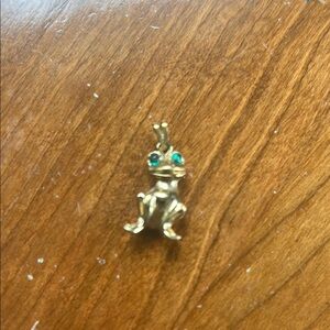 Whimsical Gold Frog Pendant